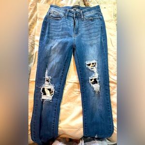 Judy Blue Leopard Print Jeans
